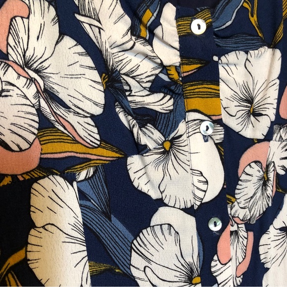 *NWT* MINKPINK Pacifico Tea Dress - floral short sleeve button front mini Size M - Picture 5 of 9